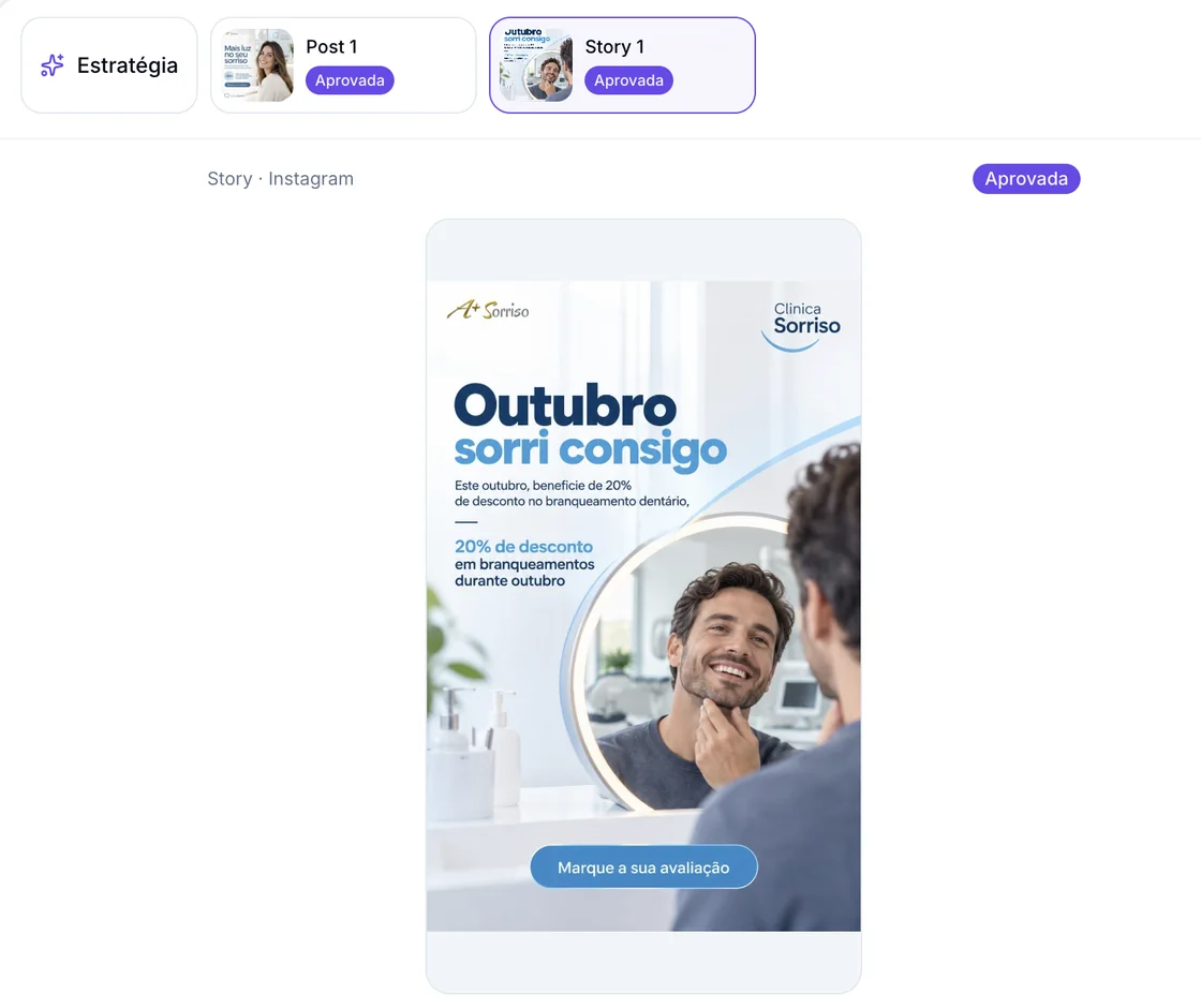 Story da mesma campanha, gerada pela PingSales